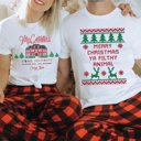  Couple Christmas Home Security & Filthy Animal Ugly Sweater Bella Graphic Tee