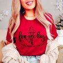 2X Red Couple Christmas Oh Fudge Hat & Fra-gee-lay Bella Graphic Tee