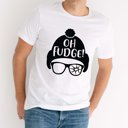 Large White Couple Christmas Oh Fudge Hat & Fra-gee-lay Bella Graphic Tee