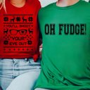  Couple Christmas You'll Shoot Your Eye Out & Oh Fudge Bella Graphic Tee