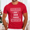 Large red Couples Christmas Matching Holiday Bellas Canvas Unisex Tees