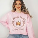 Large Pink Cowboy Tears Social Club Crew Sweatshirt