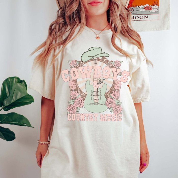 Cowboys & Country Music Comfort Color Tee