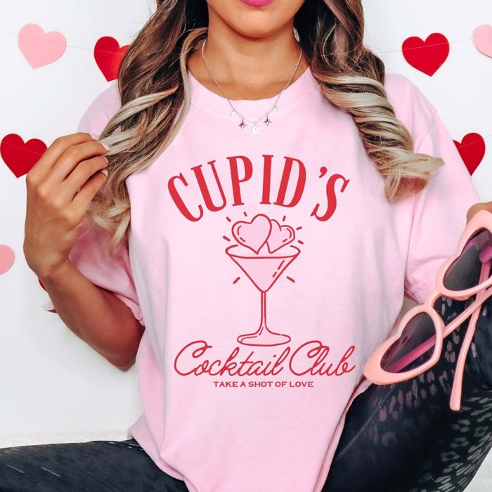 Cupid's Cocktail Club Comfort Color Graphic Tee