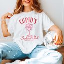 2X White Cupid's Cocktail Club Comfort Color Graphic Tee