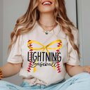 Large Natural Custom Baseball Team With Bow Tee