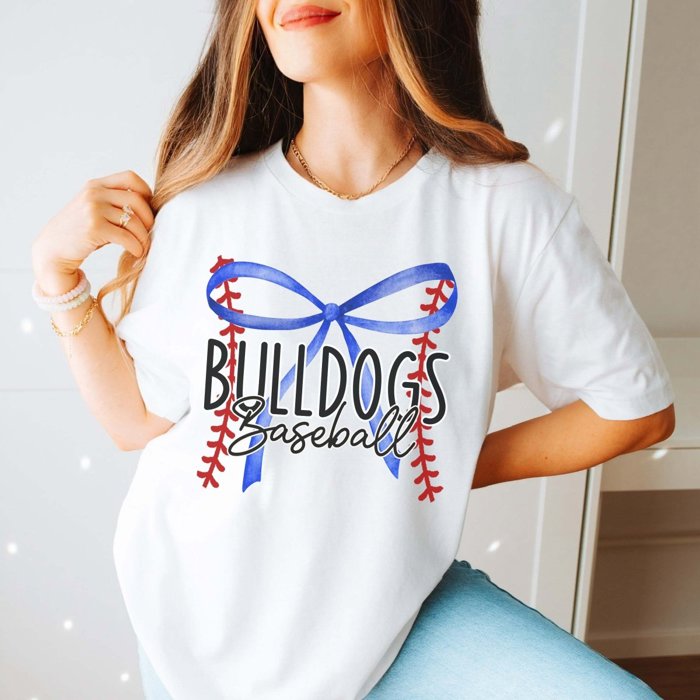 Custom Baseball Team With Bow Tee