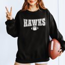 2X Black Custom Football Team Crew Sweatshirts