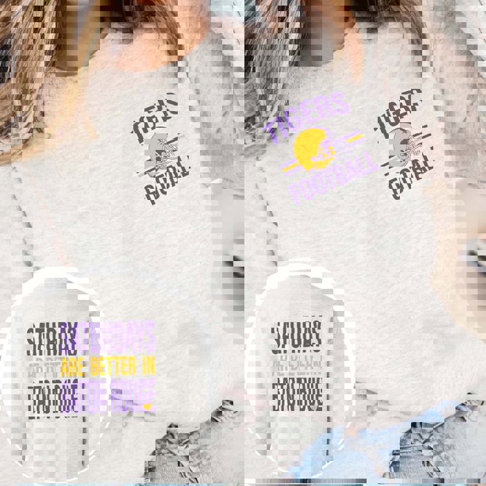 Custom Saturdays Are Better Football Sweatshirt With Front And Back Design