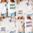  Custom Sundays Are Better Football Team Sweatshirt With Front And Back Design