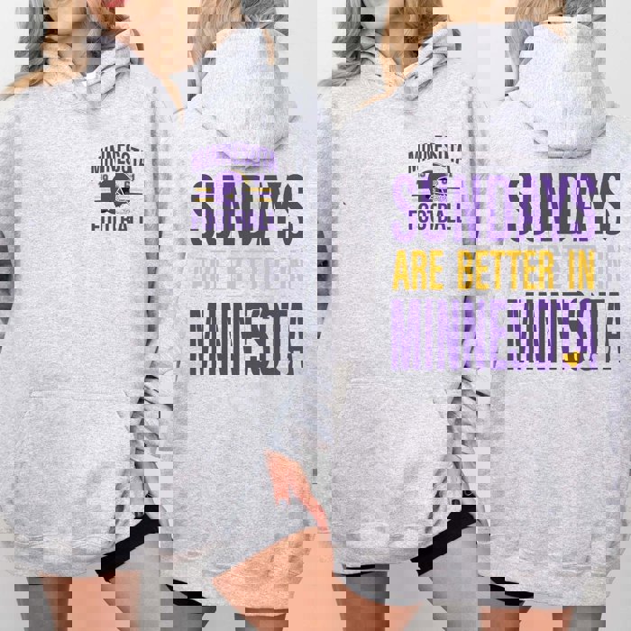 Custom Sundays Are Better Football Team Hoodie With Front And Back Design