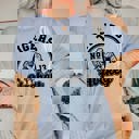 Small Heather Light Blue Custom Team Name & Number Sports Tee – Bella