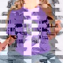 Small Heather Purple Custom Team Name & Number Sports Tee – Bella