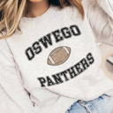 2X Ash Custom Vintage Football Team Mascot Graphic Sweatshirt