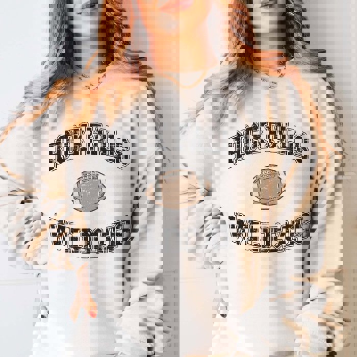 Custom Vintage Football Team Mascot Graphic Sweatshirt