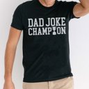 Medium Black Dad Joke Champion Graphic Graphic Tee