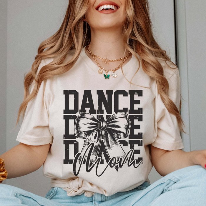 Dance Mom With Bow Bella Graphic Tee