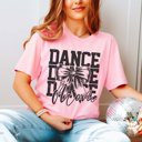 2X Pink Dance Mom With Bow Bella Graphic Tee