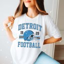 2X White Detroit Football Bella Graphic Tee