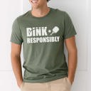 Large Military Dink Responsibly Pickleball Graphic Tee