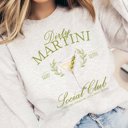 Large Ash Dirty Martini Social Club Crew Sweatshirt