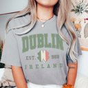 Large Grey Dublin Ireland Comfort Color Tee