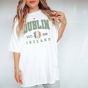 Large White Dublin Ireland Comfort Color Tee