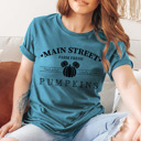 2X Heather Deep Teal Enchanted Pumpkin Patch | Magical Fall Vacation Graphic Tees | Bella