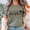 Large Heather Military Enchanted Pumpkin Patch | Magical Fall Vacation Graphic Tees | Bella