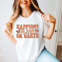 Large White Enchanted Pumpkin Patch | Magical Fall Vacation Graphic Tees | Bella