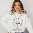 Large White Espresso Martini Social Club Crew Sweatshirt