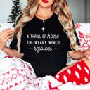 Medium Black Faith Filled Christmas Bella Canvas Tees – Christian Holiday Graphic Tees with Joy, Jesus, and Hope