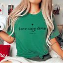 Large Heather Green Faith Filled Christmas Bella Canvas Tees – Christian Holiday Graphic Tees with Joy, Jesus, and Hope