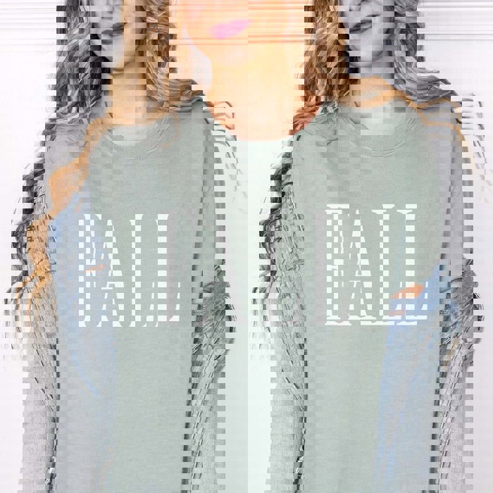 Fall Bold Tall Letter Comfort Color Graphic Tee
