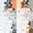 Small White Fall Bow & Pumpkin Graphic Sweatshirts Cozy Autumn Pullovers