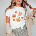 2X White Fall Pumpkin Patch | Autumn-Inspired Graphic Tees | Bella