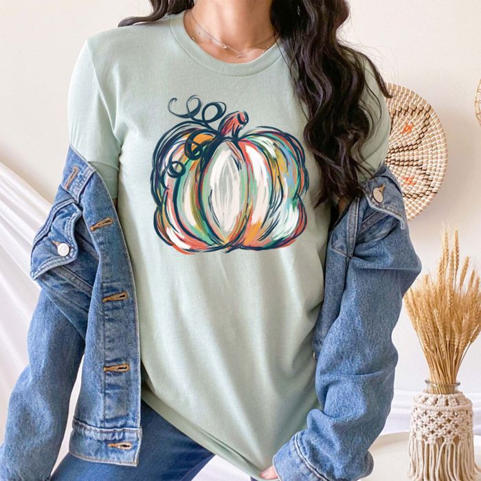 Fall Pumpkin Patch Cozy Bella Canvas Tees | Farm Fresh Pumpkins, Good Vibes, Hello Pumpkin & Autumn Sunflower Shirts