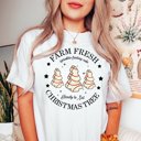  Farm Fresh Frosted Christmas Trees Comfort Colors Tee