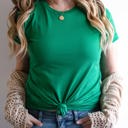 Large Heather Dark Green Favorite Soft Heather Bella Tee