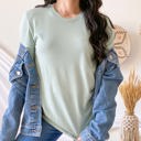 Large Heather Dusty Blue Favorite Soft Heather Bella Tee