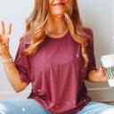 2X Heather Maroon Favorite Soft Heather Bella Tee