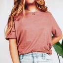 Large Heather Mauve Favorite Soft Heather Bella Tee