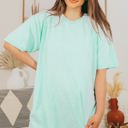 Large Heather Mint Favorite Soft Heather Bella Tee