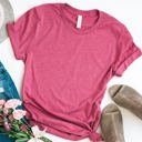 2X Heather Raspberry Favorite Soft Heather Bella Tee