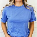 Large Heather Royal Blue Favorite Soft Heather Bella Tee