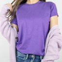 2X Purple Favorite Soft Solid Cotton Bella Tee