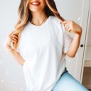 Large White Favorite Soft Solid Cotton Bella Tee