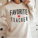 Small Natural Favorite Teacher Bella Soft Crew Sweatshirt