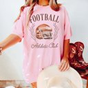 2X Pink Football Athletic Club Comfort Color Tee