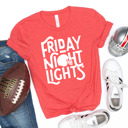 Small Heather Red Friday Night Lights Football Tees – Bella Collection